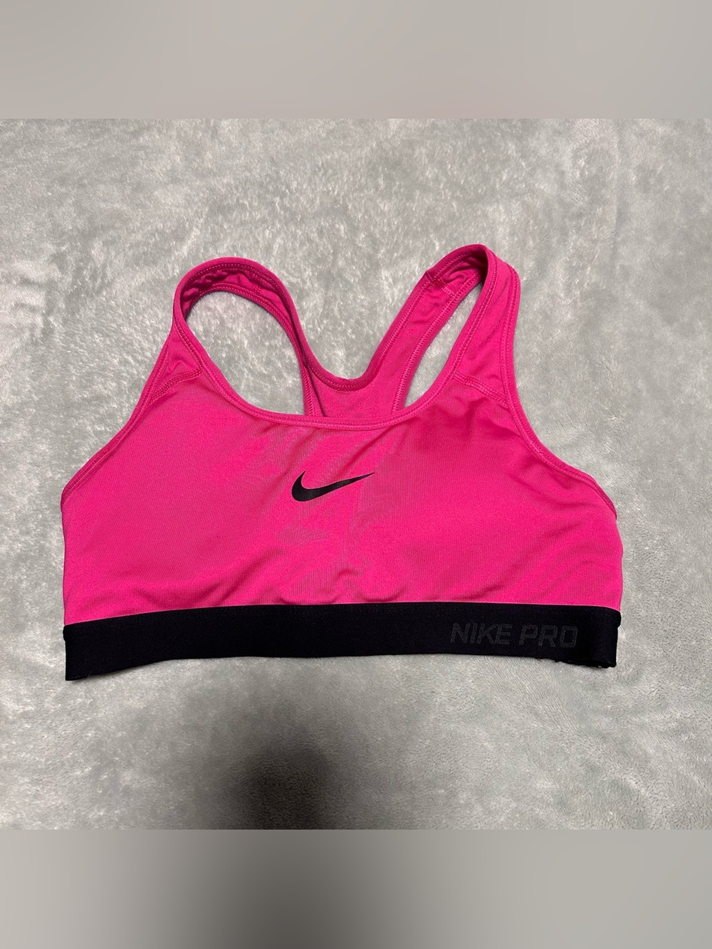 Nike Pink Racerback Sports Bra with Black Underband